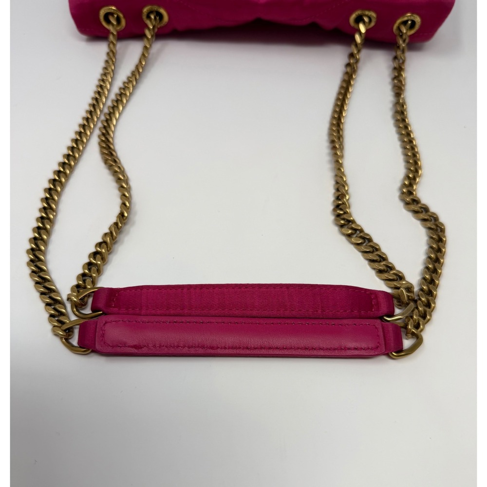 Saint Laurent YSL Toy Puffer Quilted Shoulder Bag Pink - Picture 11 of 11